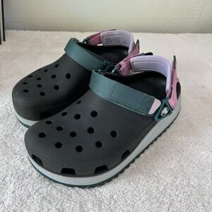 [CROCS] Classic Hiker Clog Multi Black Men Women Unisex Shoe Ultra Light M6/W8